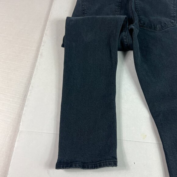 AGOLDE Jean Women's 27x26* Toni Mid Rise Straight Crop Black Faded Denim Tag 26 - Picture 11 of 16
